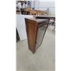 Image 2 : Vintage Wood Display Cabinet with Single Glass Panel Door 48 x 24 x 12"
