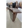 Image 3 : Vintage Wood Display Cabinet with Single Glass Panel Door 48 x 24 x 12"