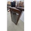 Image 4 : Vintage Wood Display Cabinet with Single Glass Panel Door 48 x 24 x 12"