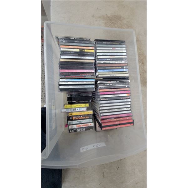 Collection of Music CDs Featuring Bryan Adams, Cher, Aerosmith, Sting, and More