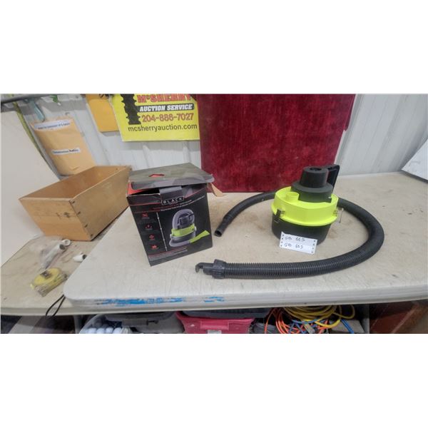 Black Series Multi-Function Wet and Dry 12-Volt DC Auto Vacuum Cleaner with Hose and Box New
