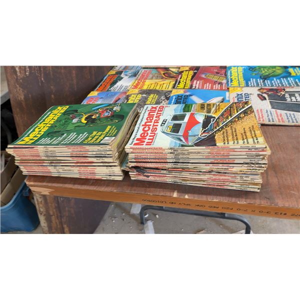 Collection of Vintage Mechanix Illustrated Magazines, 1978–1984, Approximately 70 Issues