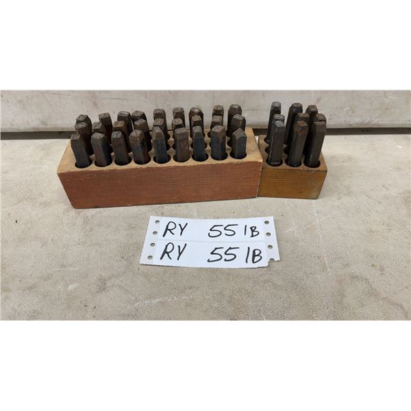 Letter Stamp Punch Set with Wooden Holder, 1/4" Size, Numbers and Letters