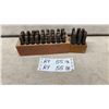 Image 1 : Letter Stamp Punch Set with Wooden Holder, 1/4" Size, Numbers and Letters