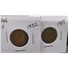 Image 2 : Five Canadian One-Cent Coins, King George V, 1932, 1933, 1934, 1935, and 1936