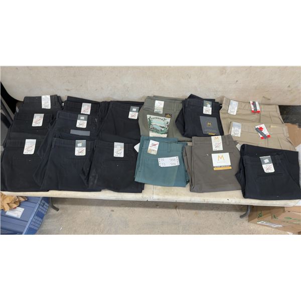 Mantles, Outback, and Montiel Men's Flat-Front Pants, Assorted Colors, Mostly Sz 32w 32L