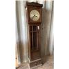 Image 1 : Oak Arts and Crafts Style Grandfather Clock with Brass Dial, Circa 1900-1930s 75 x 9 x 16