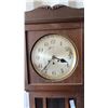 Image 2 : Oak Arts and Crafts Style Grandfather Clock with Brass Dial, Circa 1900-1930s 75 x 9 x 16