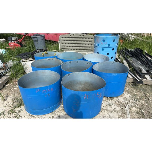 8 Poly Barrel Planters and Poly Barrel Made for Strawberry Plants