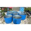 Image 1 : 8 Poly Barrel Planters and Poly Barrel Made for Strawberry Plants