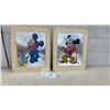 Image 1 : Two 1984 Walt Disney Company Mickey Mouse Foil Art Prints, Cowboy and Police, 12 x 10"