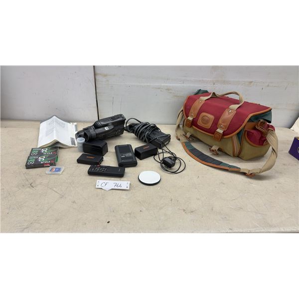 Sony CCD-FX310 Video 8 Handycam Camcorder with Accessories, Tapes, and Bag