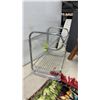 Image 6 : Wooden Ladybug Step Stool, Decorative Wheelbarrow, Metal Rack, and Tapestry Runner