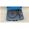 Image 2 : Sylvania STT102USB Portable Suitcase Turntable with Built-In Speakers, Blue