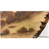 Image 4 : Hand-Painted Mountain Landscape on Oval Wood Plaque, Signed Holoday, 24 x 20"