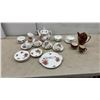 Image 1 : Royal Albert Centennial Rose Tea Set, Carlton Ware Rouge Royale Coffee Pot and More