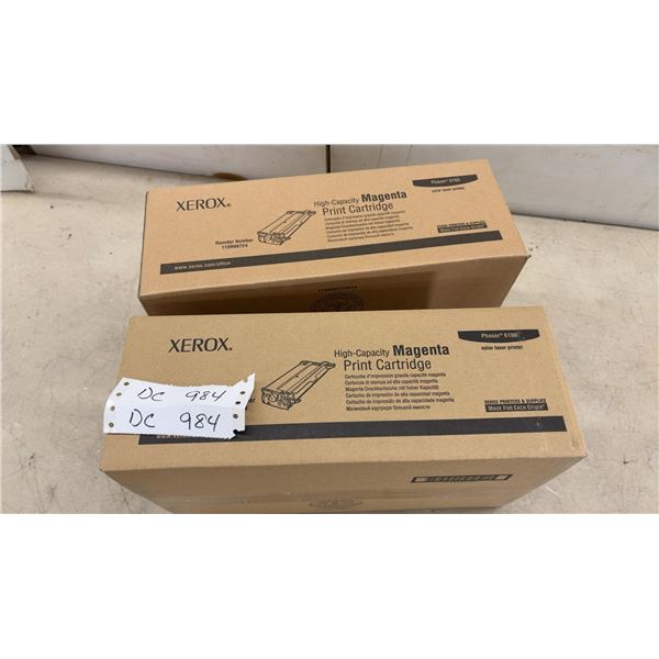 Two Xerox 113R00724 High-Capacity Magenta Print Cartridges for Phaser 6180 Color Laser Printer