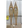 Image 1 : Pair of Chinook 12 x 60" Traditional Wooden Snowshoes with Rawhide Lacing