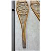 Image 5 : Pair of Chinook 12 x 60" Traditional Wooden Snowshoes with Rawhide Lacing