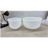 Image 2 : Sunbeam Mixmaster Model 12 Stand Mixer with Two Milk Glass Bowls, Beaters, and More