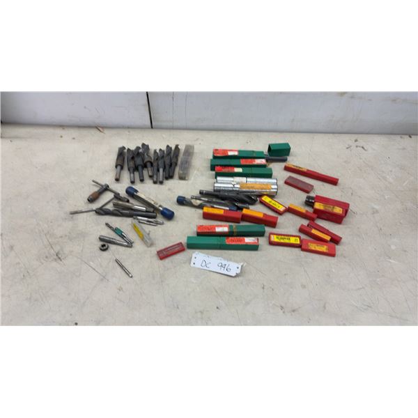 Assorted HSS Reduced-Shank Drill Bits, Taps, Dies, T-Handle Tap Wrench, and More