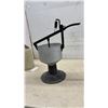 Image 10 : Two-Tone Stoneware Finger Jug (Crack on Side) and Vintage Katzinger Cake Filler / Jelly Press