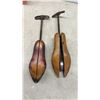 Image 3 : Vintage Adjustable Wooden Shoe Stretchers, Cast Iron Double Hook, and Stihl Sign Has Damage