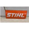 Image 6 : Vintage Adjustable Wooden Shoe Stretchers, Cast Iron Double Hook, and Stihl Sign Has Damage