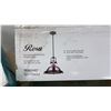 Image 2 : Rosa 1-Light Pendant Light in Bronze and Matte Black with Glass Diffuser, Lot of 2