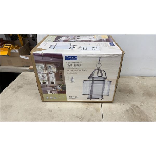Progress Lighting Bay Court Collection Foyer Pendant P3701-09 Brushed Nickel 11 3/4" Diameter