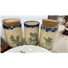 Image 2 : Three Ceramic Herb Spice Jars, Bison S&P, Vase and More