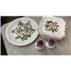 Image 7 : Three Ceramic Herb Spice Jars, Bison S&P, Vase and More