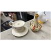 Image 8 : Three Ceramic Herb Spice Jars, Bison S&P, Vase and More
