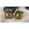 Image 6 : Glass Hurricane Chimney, Brass Urn Vase, Teapot, Snow Globe, and More