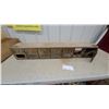 Image 1 : Antique Post Office Box Unit with Five Metal Compartments and Wooden Frame Project