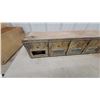 Image 3 : Antique Post Office Box Unit with Five Metal Compartments and Wooden Frame Project