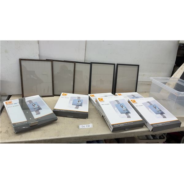 Six Q Design Wall Slider Photo Frames, 11 x 14" & 5 Picture Frames, Approximately 15 x 12"