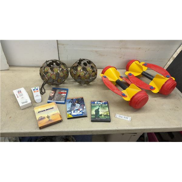Pair of Water Arobic Exercise Weights, DVD's, 2 Hanging Planters and More