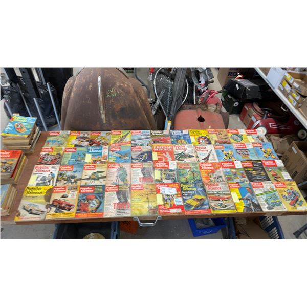 Collection of 90 Vintage 1960s-1970s Popular Science Monthly Magazines
