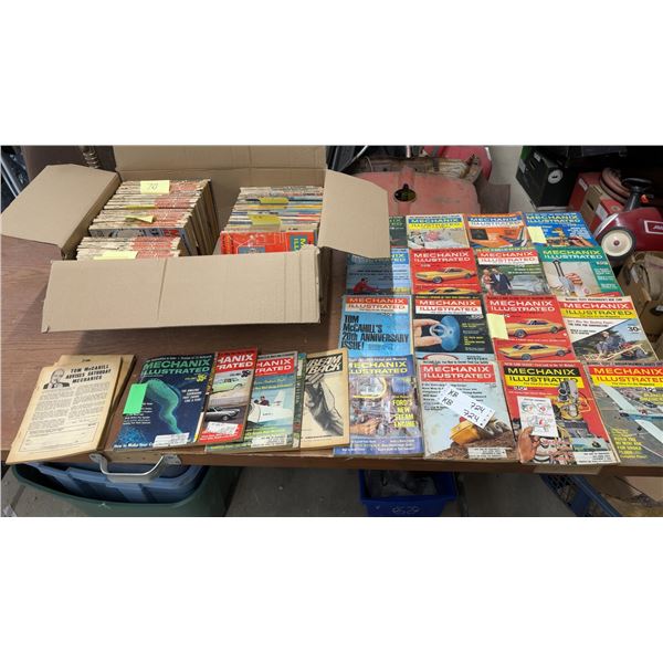 Large Collection of 90 Mechanix Illustrated Magazines, Late 1960s to Early 1970s