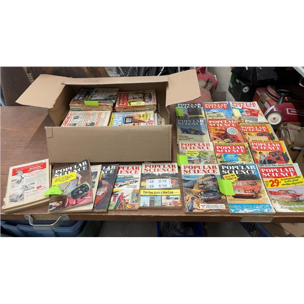 Collection of Vintage 1950s and 1960s Popular Science and Popular Mechanics Magazines