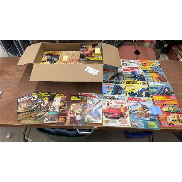 Collection of Vintage 1970s Popular Mechanics Magazines