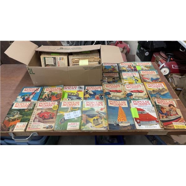 Collection of 1950s Popular Mechanics and Popular Science Magazines and More