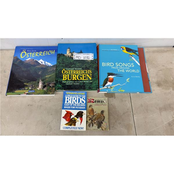 Collection of Bird Field Guides, Travel Books