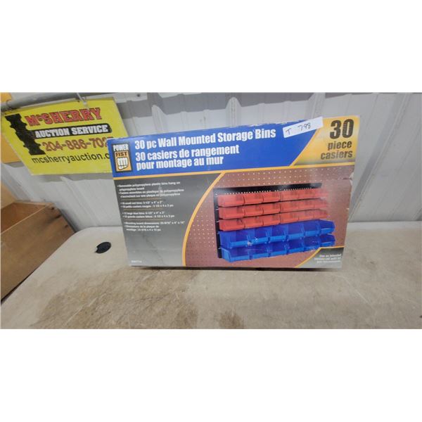 Power Fist 30-Piece Wall Mounted Storage Bins Set