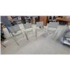 Image 1 : Set of Four Light Grey Textilene Mesh Aluminum Patio Arm Chairs