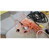 Image 3 : Assorted Extension Cords, Multi-Outlet Power Strip, Caged Work Light, and More