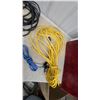 Image 5 : Assorted Extension Cords, Multi-Outlet Power Strip, Caged Work Light, and More