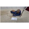 Image 4 : Blue 4" Swivel Base Bench Vise, Ductile Iron Construction