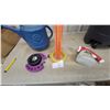 Image 3 : Rubbermaid Wheeled Trash Can, Scotts Dial N Spray Hose-End Sprayer,Lane Markers and More